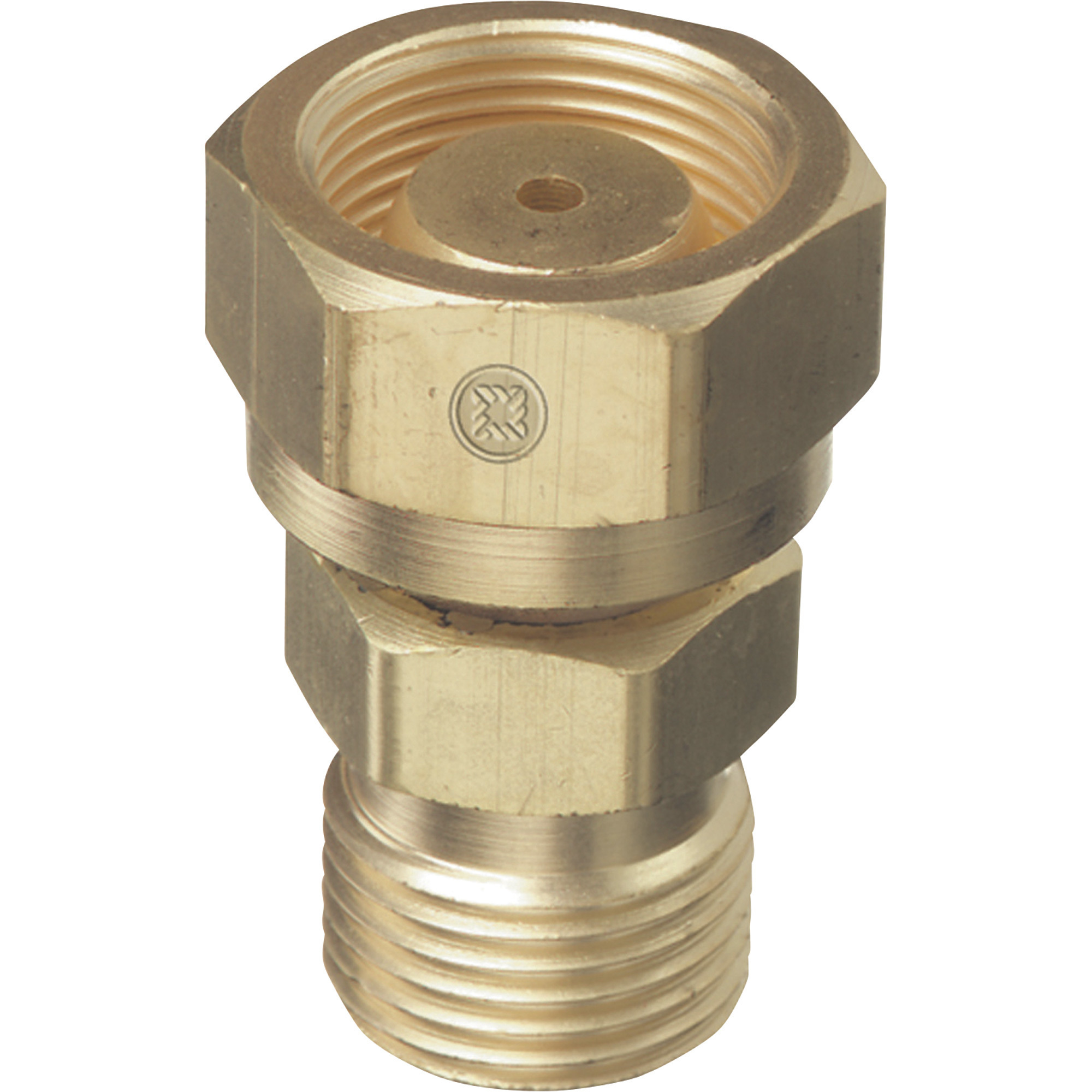 Thoroughbred Acetylene Cylinder to Regulator Adapter, Size #2, CGA-520 Valve to CGA-300 Regulator, Model# TBH 319
